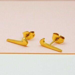 Nike Swoosh Earrings - Gold Studs - Christmas Gifts